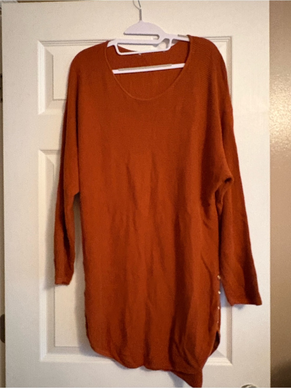 Michael Kors Women's Long Knit Long Sweater  - Rust